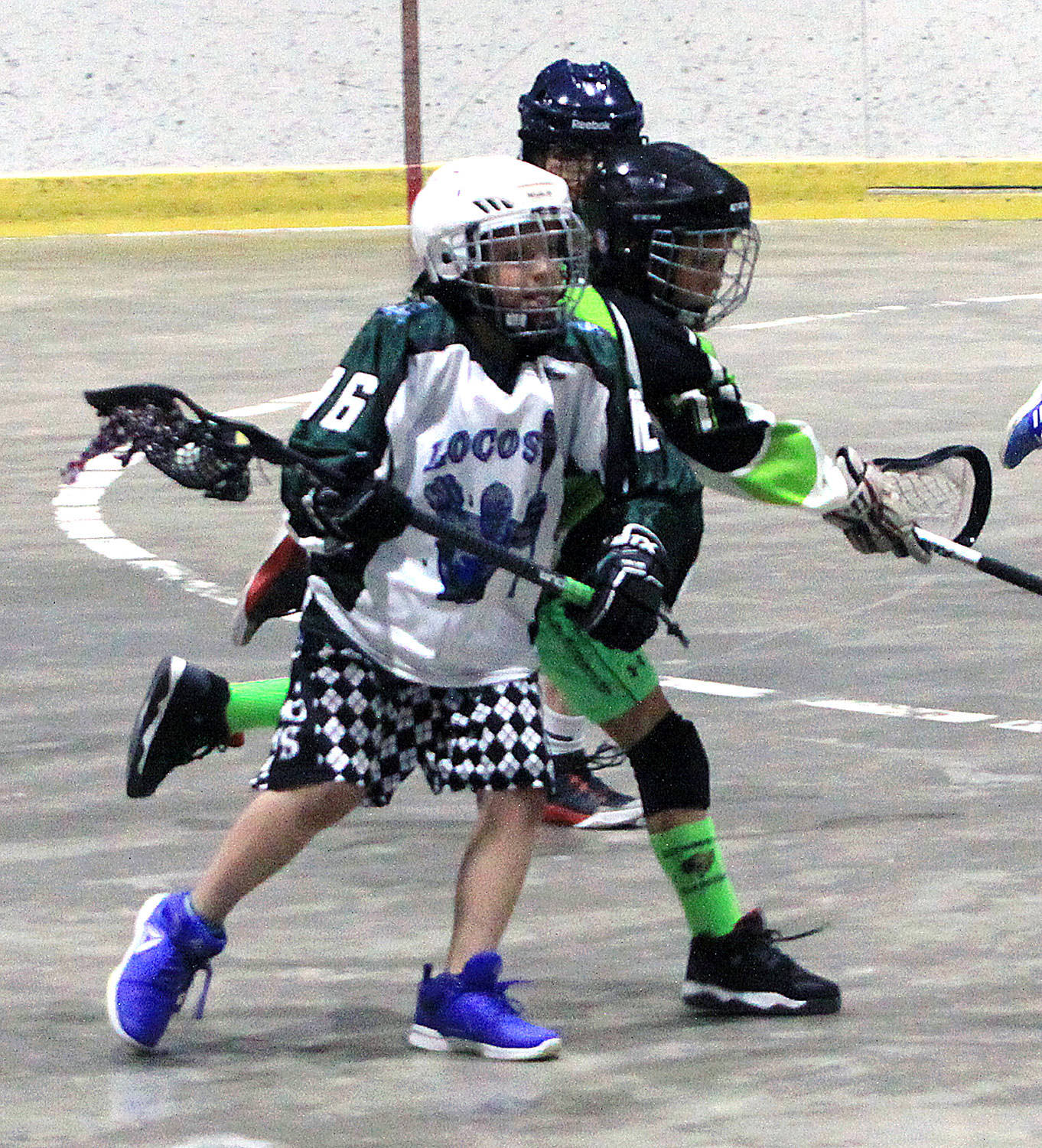 kids playing box lacrosse